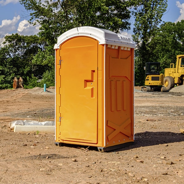 how often are the porta potties cleaned and serviced during a rental period in Beatty